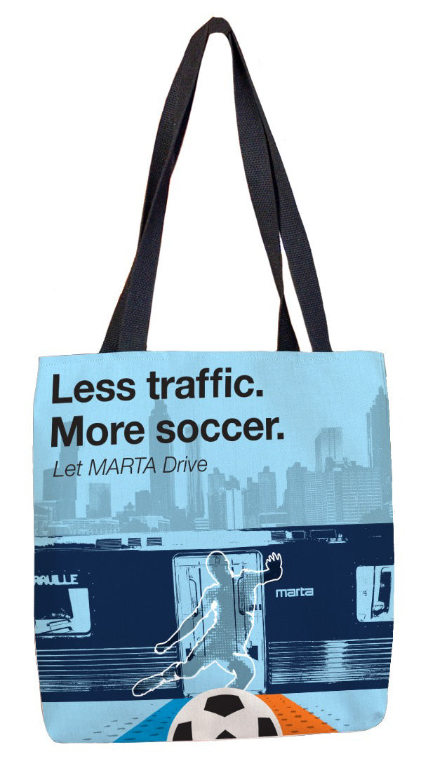 Less Traffic More Soccer Tote Bag