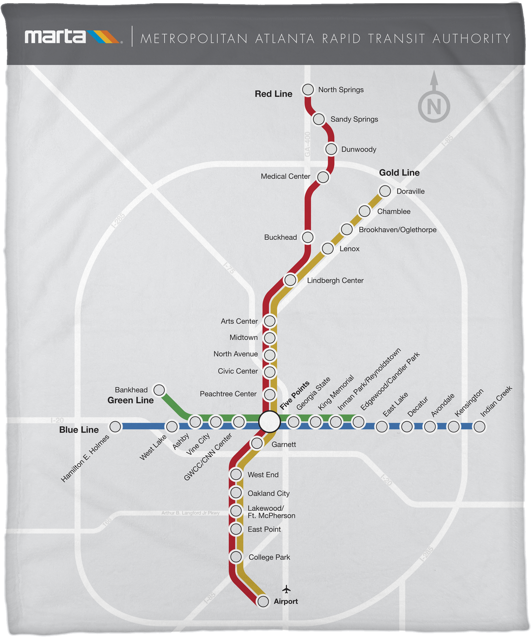 MARTA Map Fleece Blanket