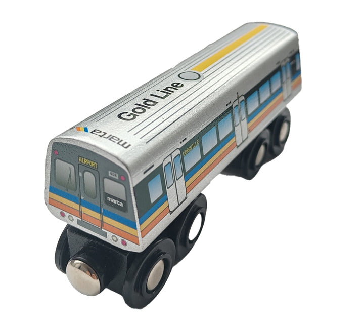 Gold Line Wooden Train