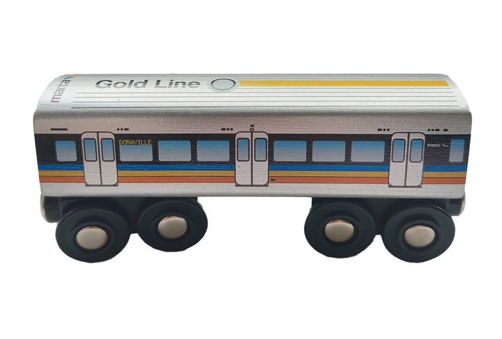 Gold Line Wooden Train