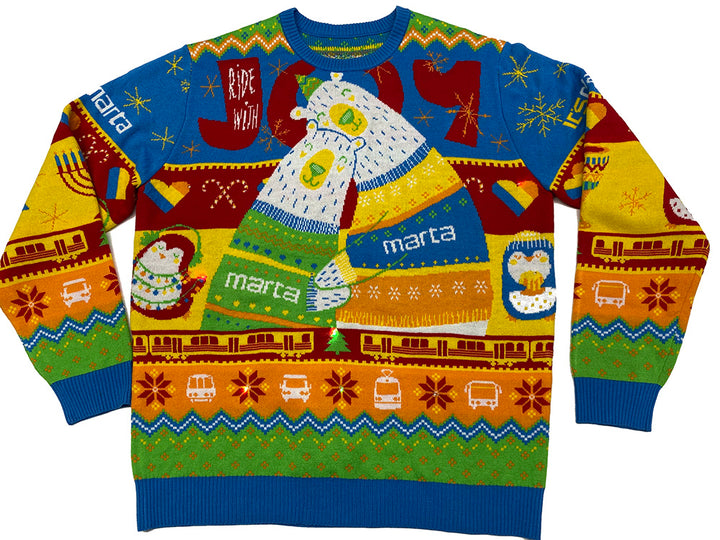 MARTA 2024 Holiday Bus Light Up Sweater