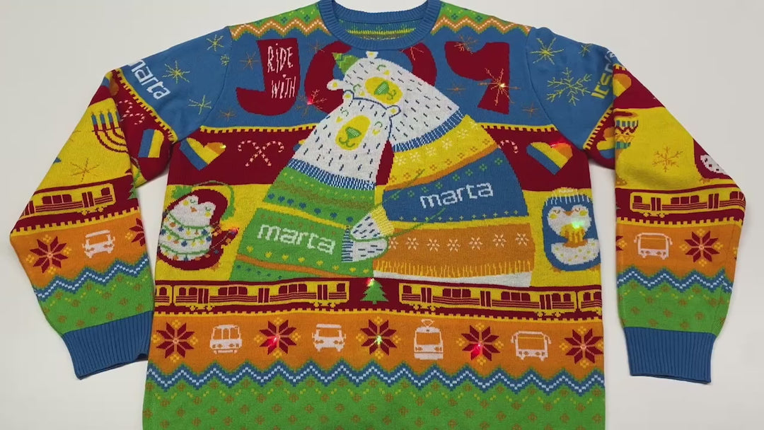 MARTA 2024 Holiday Bus Light Up Sweater