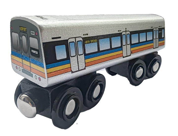 Red Line Wooden Train